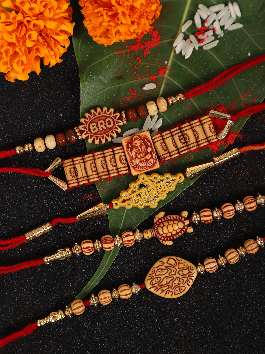 YouBella Designer Bracelet Rakhi and Greeting Card Combo Set for Brother Raksha Bandhan Gift for Brother